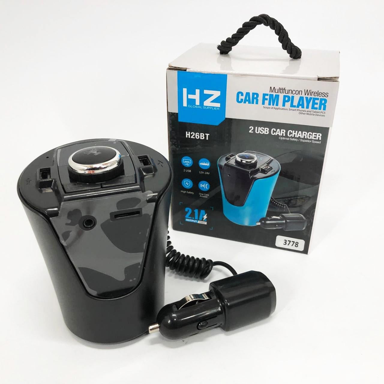 Fm-трансмітер автомобільний HZ FM MOD H26+BT BX6 живлення від прикурювача з Bluetooth Fm-трансмітер автомобільний HZ FM MOD H26+BT BX6 живлення від прикурювача з Bluetooth