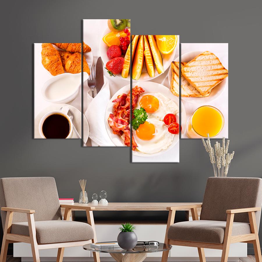 Настенний декор Вкусный английский завтрак 129x90 см (A253-4)