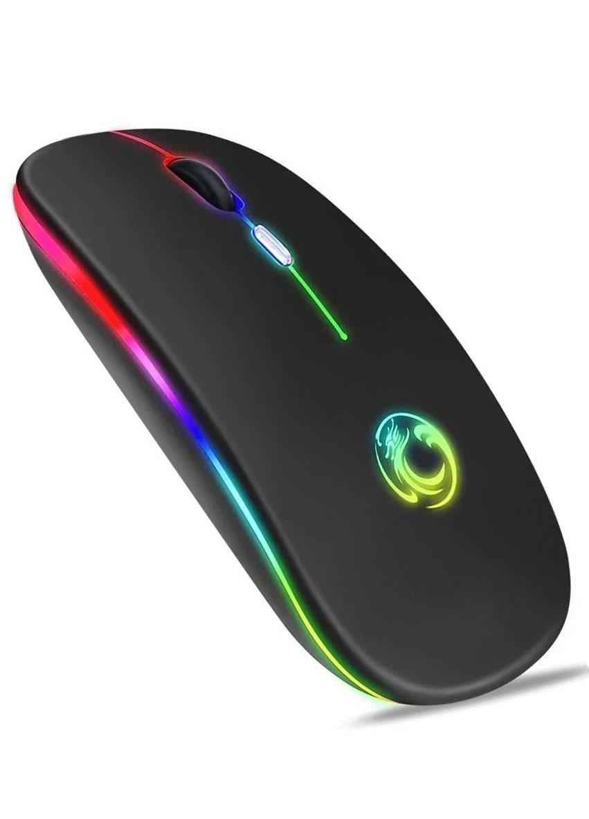 Компьютерная мышка беспроводная iMice E-1300 RGB подсветка Черный (52234955)