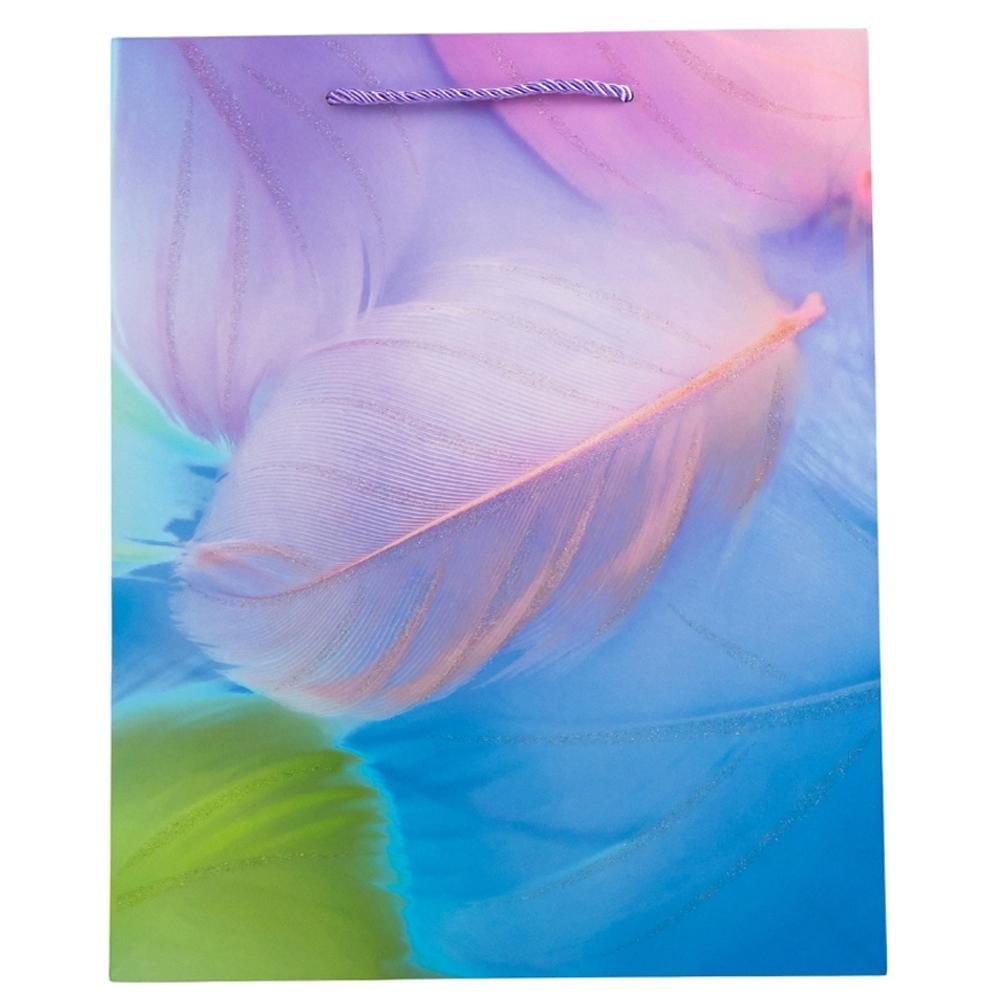 Набор подарочных пакетов Elisey Цветные перья 30х41,5 см 4 шт. Разноцветный 3 (9069-033)