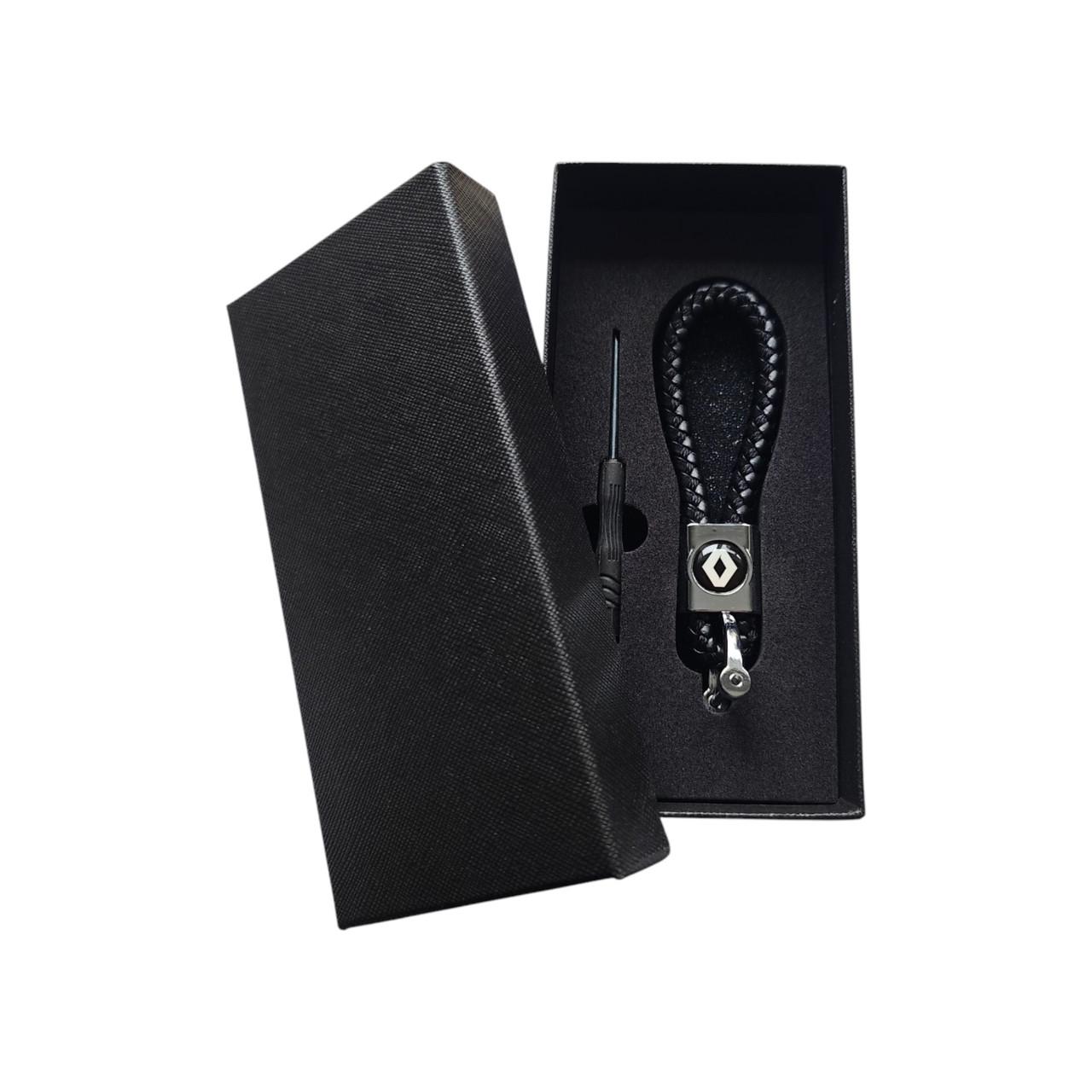 Брелок автомобильный с карабином Renault кожаный (1385572795)