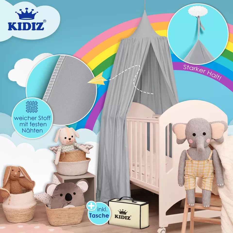 Балдахин полиэстер KIDIZ 270 см Серый (4255598301343-copy) - фото 6