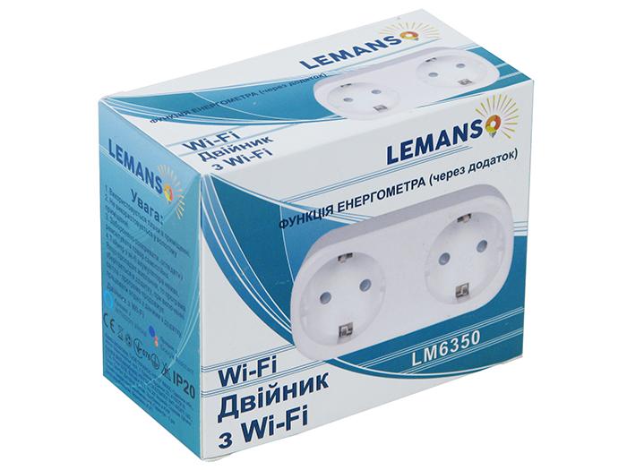 Розетка розумна Lemanso LM6350 WiFi подвійна (24282) - фото 3