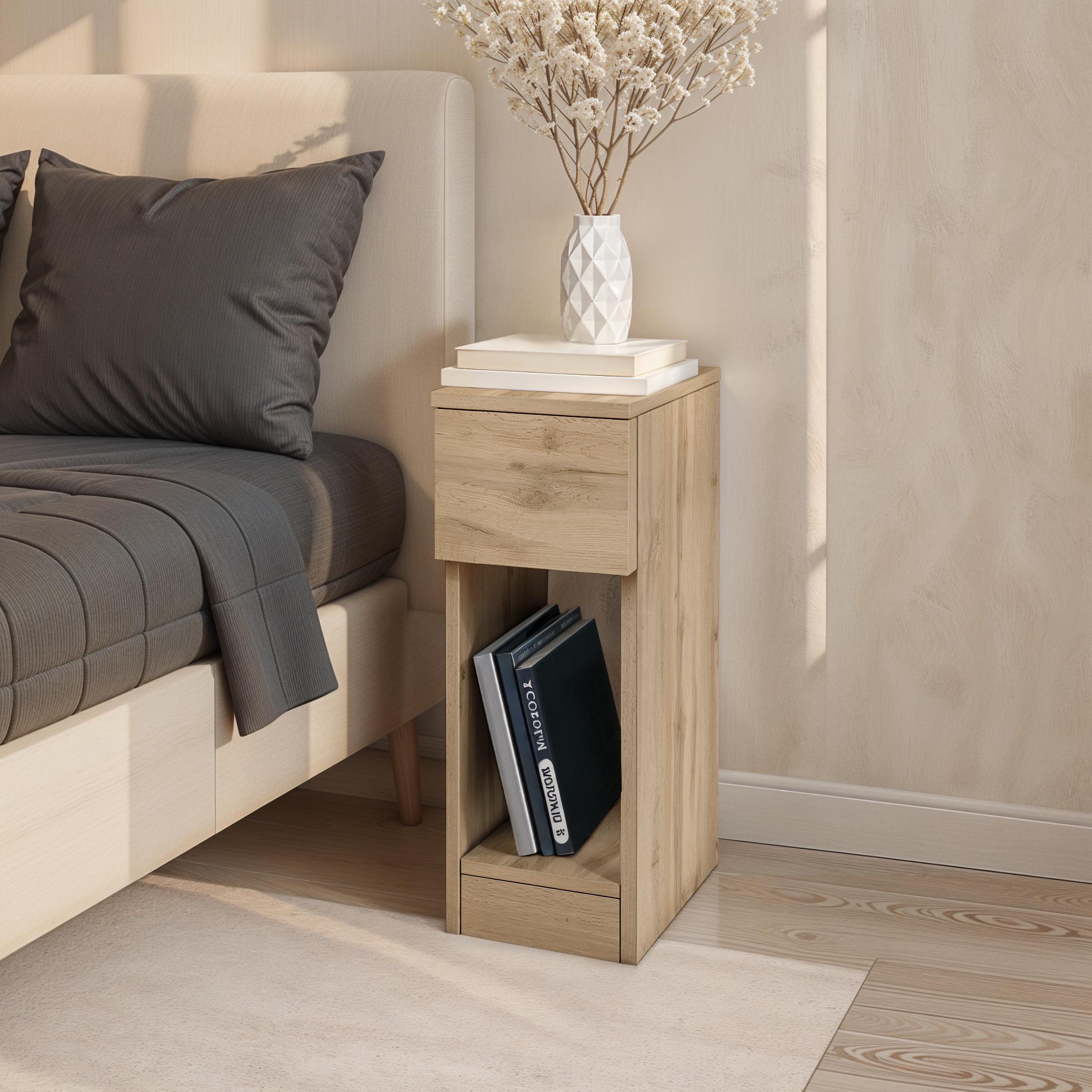 Тумба прикроватная с ящиком T-113 200х350х595 мм Дуб Аппалачи - фото 1