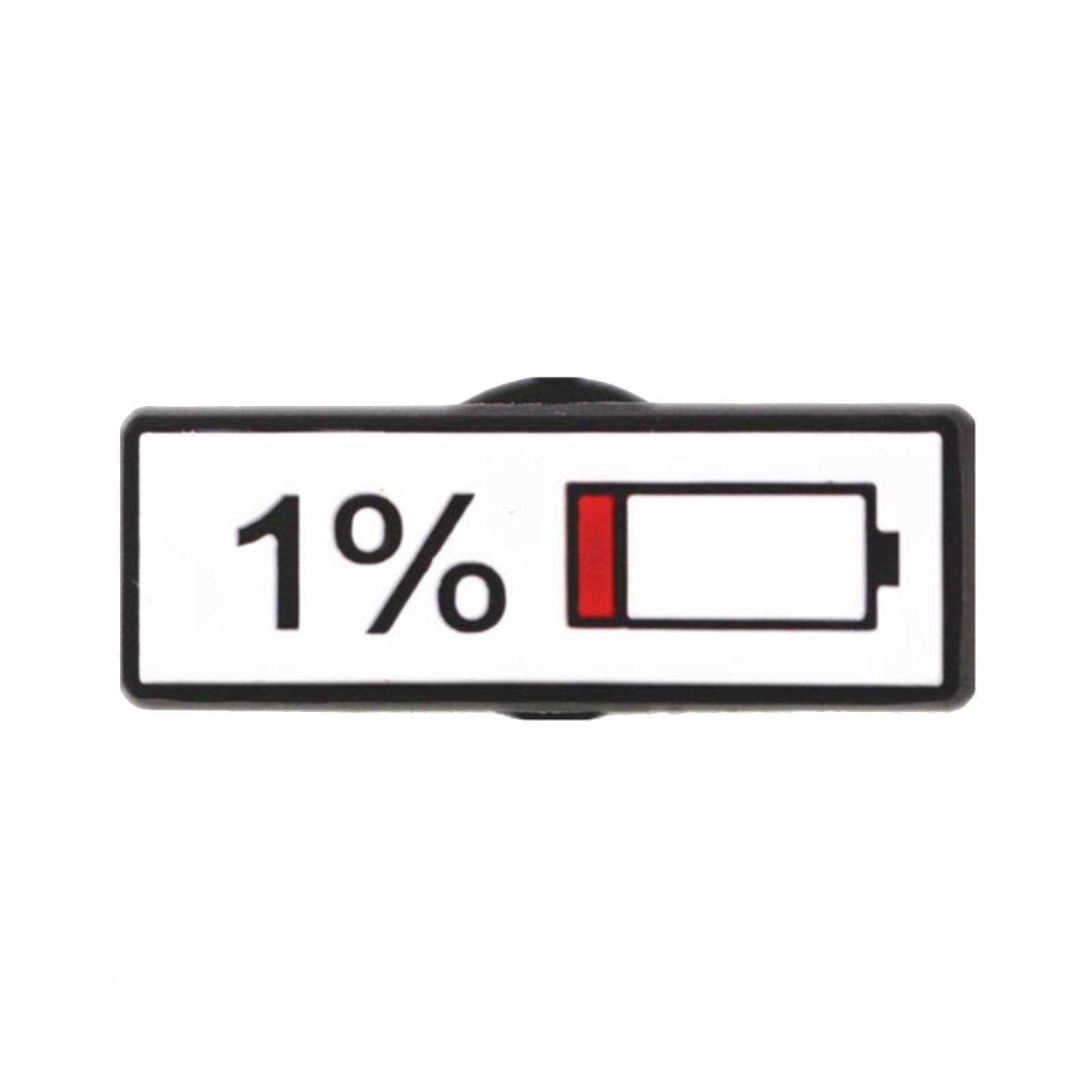 Джибитс для обуви JIBBITZ Разряженная батарея 1% №1056 (JIB1056)