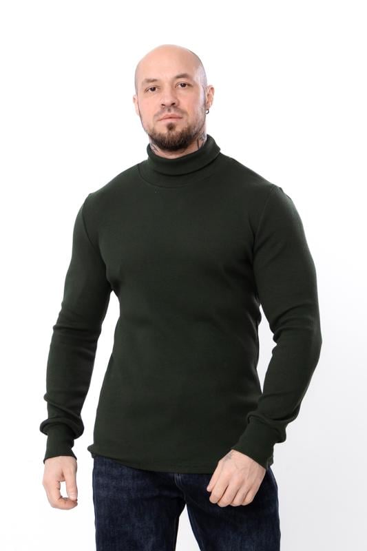 Водолазка однотонна чоловіча в рубчик Носи Своє р. 58 Хакі (8095-019-1) - фото 3 Водолазка однотонна чоловіча в рубчик Носи Своє р. 58 Хакі (8095-019-1) - фото 3