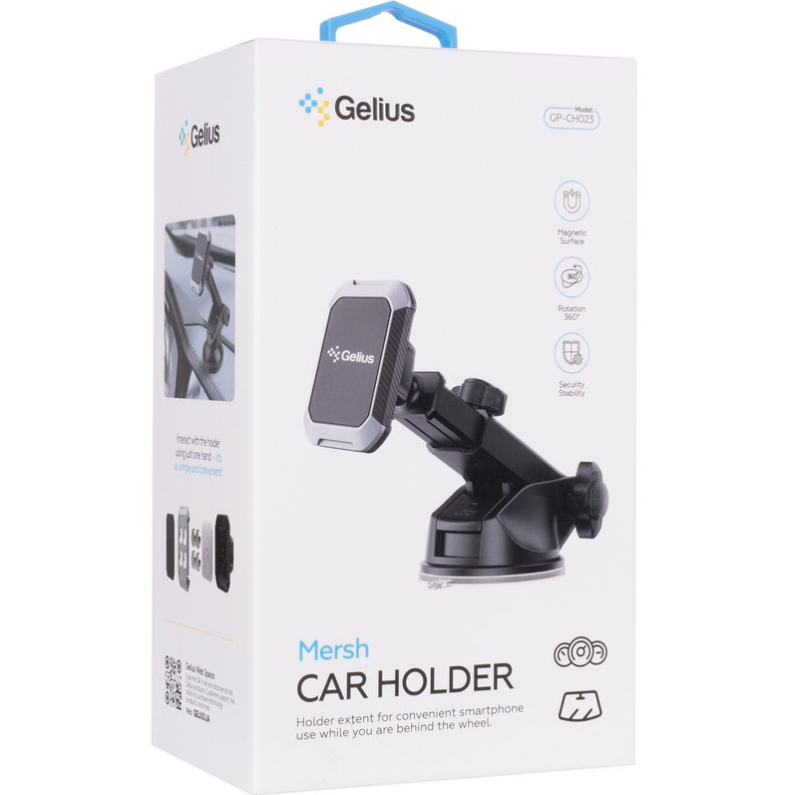 Автодержатель Gelius Mersh GP-CH023 Magnetic Black - фото 6