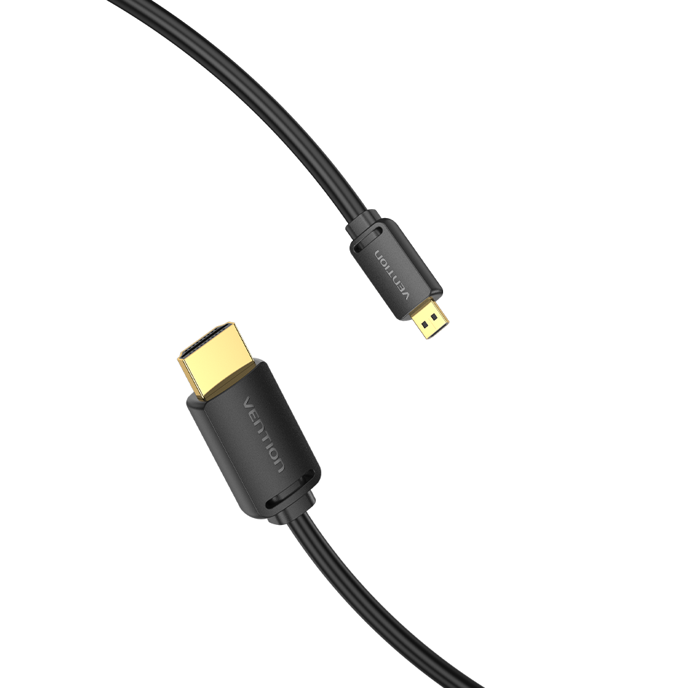 Кабель двонаправлений Vention micro HDMI-HDMI 2.0 4K 60Hz 18 Гбіт/с HDR 3D Dolby 1080P 120Hz HDMI-D на HDMI-A 3 м Чорний (AGIBI) - фото 15