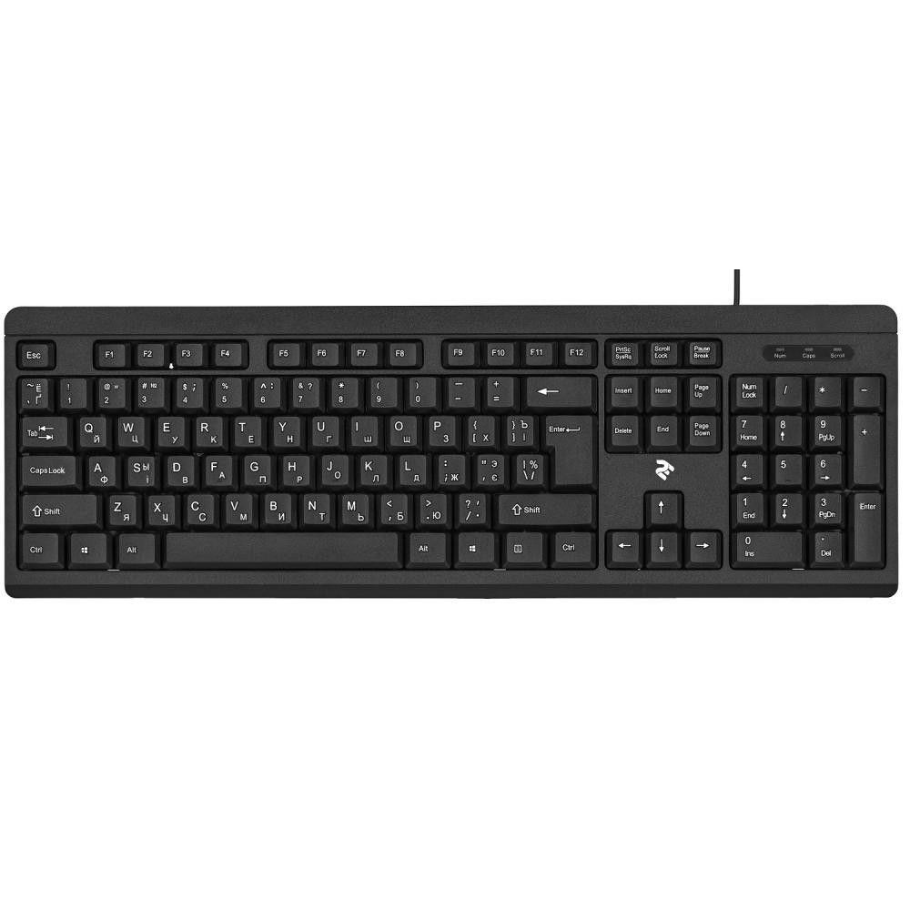 Клавиатура 2E KS108 USB влагозащита 1,5 м Black (2E-KS108UB)