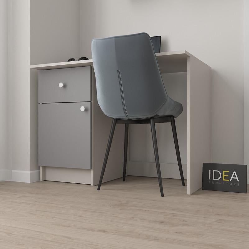 Письмовий стіл Idea Д-103 100 см Кашемір/Сірий шифер (36147864)