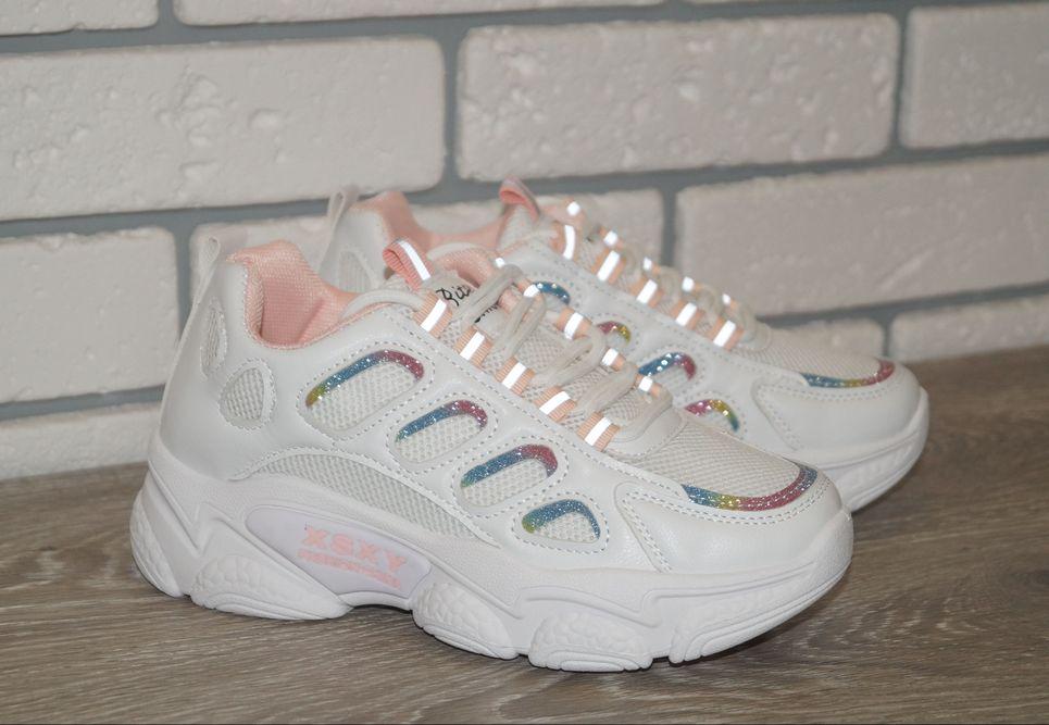 Кроссовки подростковые Prime р. 36 23 см Белый (30778-36)