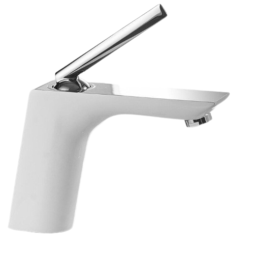 Змішувач для умивальника WanFan з одним важелем Білий хром (1801953793)