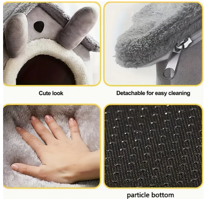 Домик для кошек мягкий со съемной крышей и подушкой 35x30x35 см (2012) - фото 7