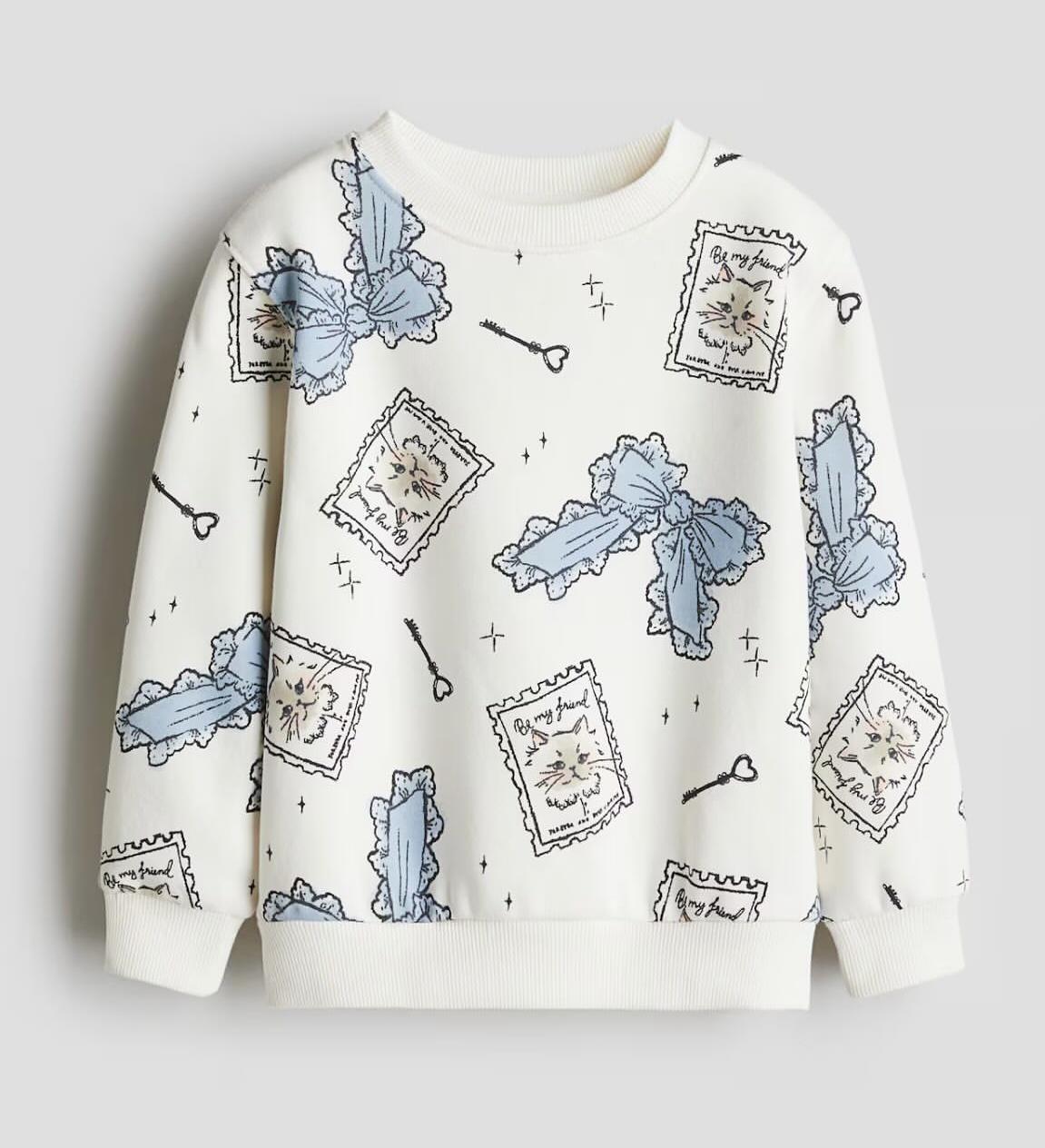 Свитшот детский утепленный H&M 110-116 см Белый (213852)