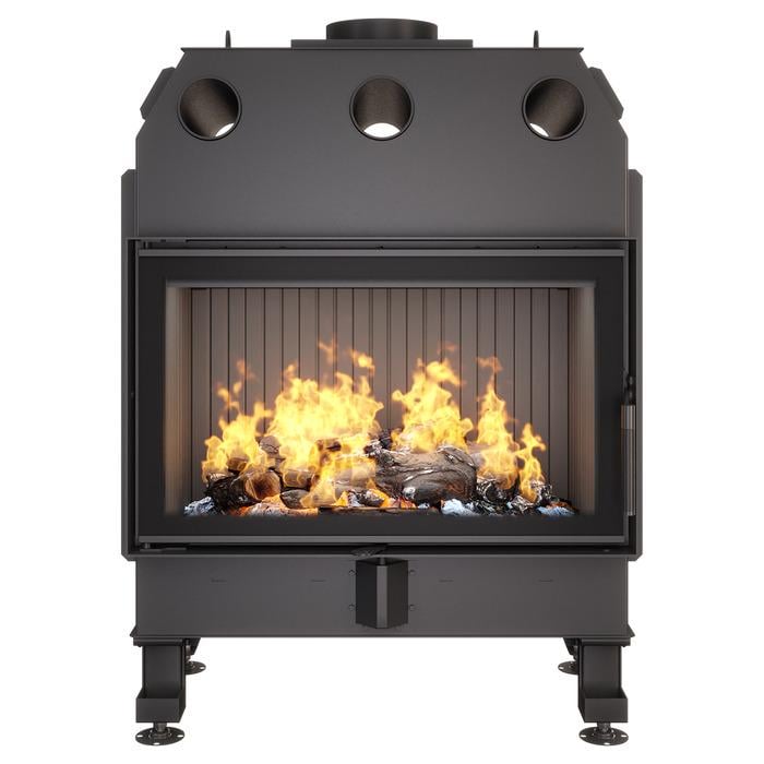 Топка-каминная чугунная Saven Slim 12,0 kW ECO 80х50 см Black (SE/80/50/BL/Slim)