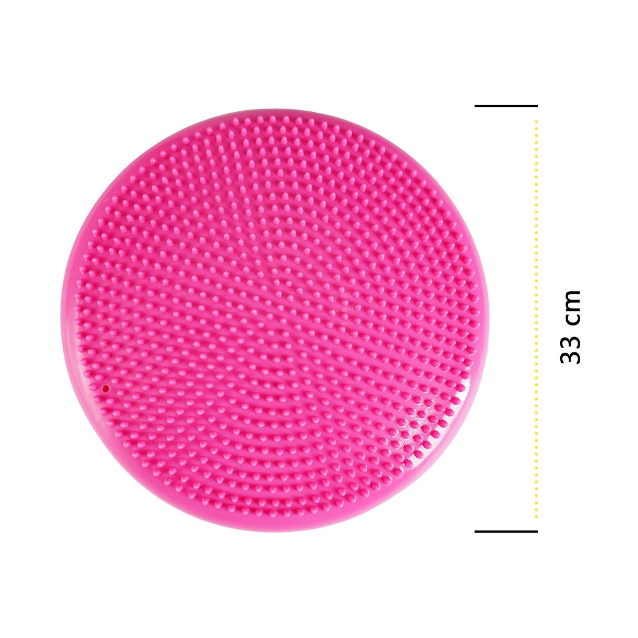 Масажна подушка-диск Cornix балансувальна/сенсомоторна 33 см XR-0055 Pink (2375564343) - фото 2