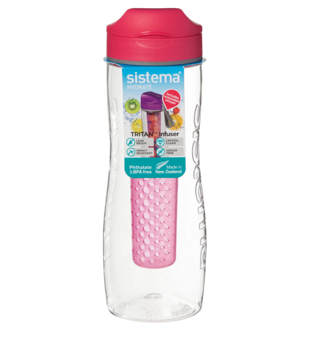 Бутылка для воды с диффузором Sistema Hydrate 0,8 л (660-5 pink)