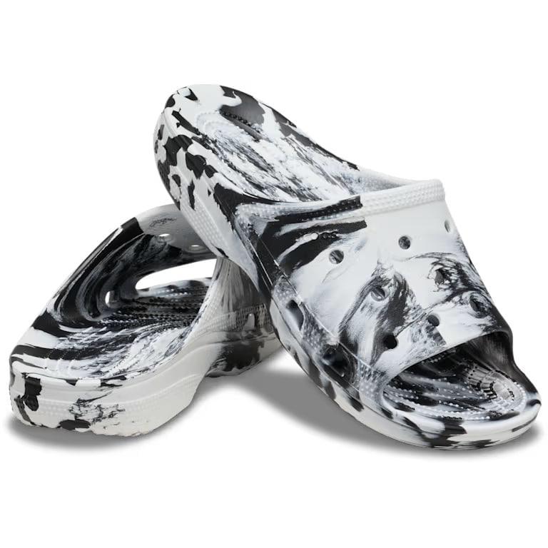 Шльопанці Crocs Classic Marbled Icon Slide M12 р. 46/47 30 см Black/White (211832) - фото 3 Шльопанці Crocs Classic Marbled Icon Slide M12 р. 46/47 30 см Black/White (211832) - фото 3