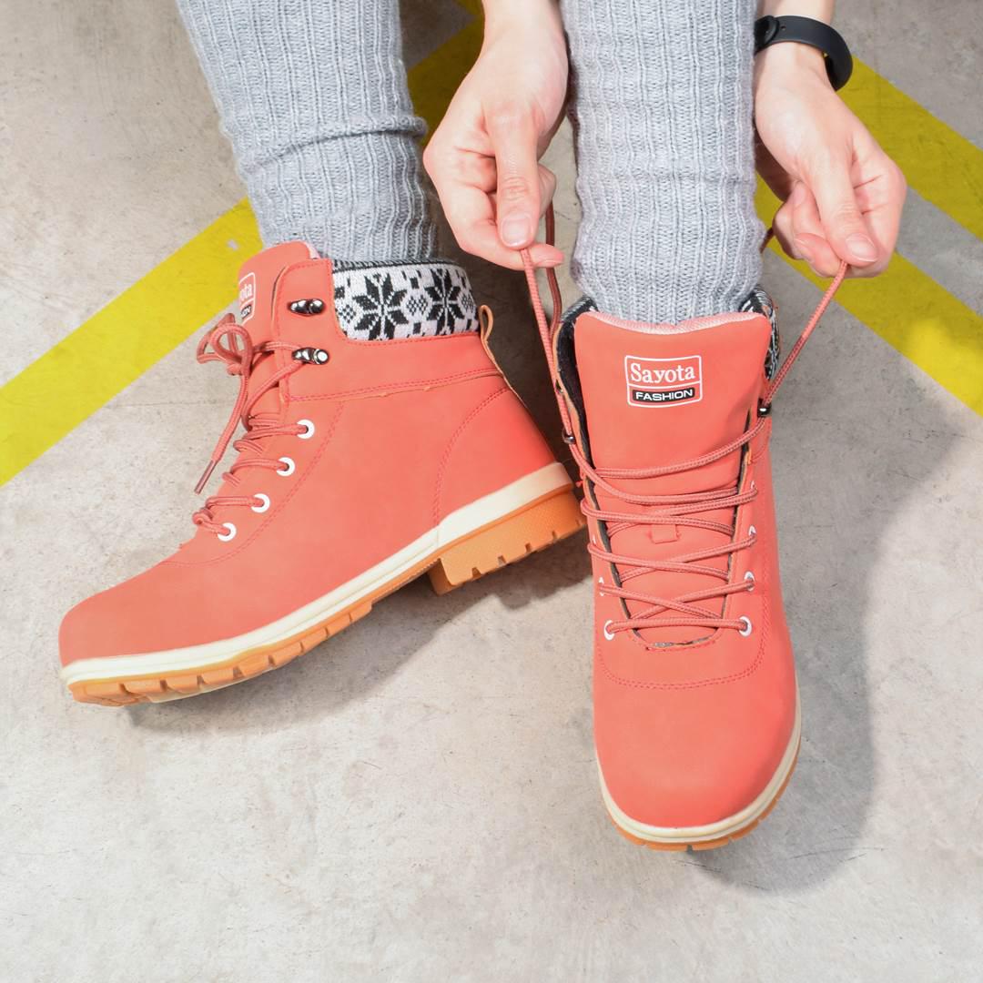 Хайкери жіночі Fashion 326301 з зимовим орнаментом р. 36 23 см