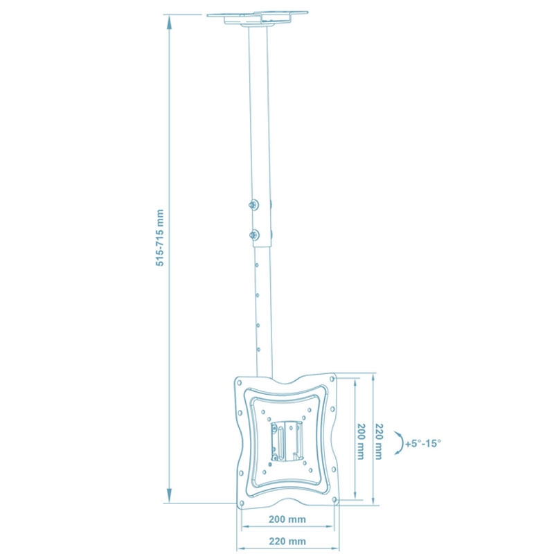 Кріплення для телевізора Walfix CM-20B стельовий 15-42" (tf1305) - фото 6 Кріплення для телевізора Walfix CM-20B стельовий 15-42" (tf1305) - фото 6
