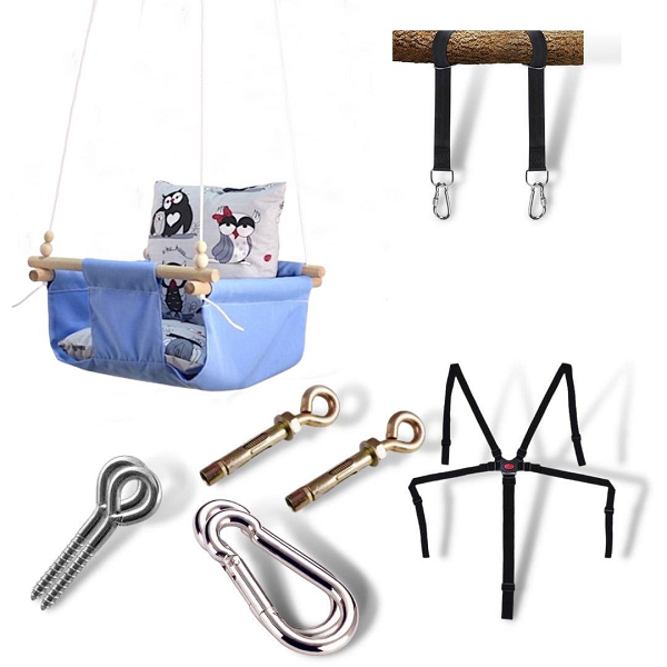 Детская качеля Infancy Совушки Голубой (10072919) Детская качеля Infancy Совушки Голубой (10072919)