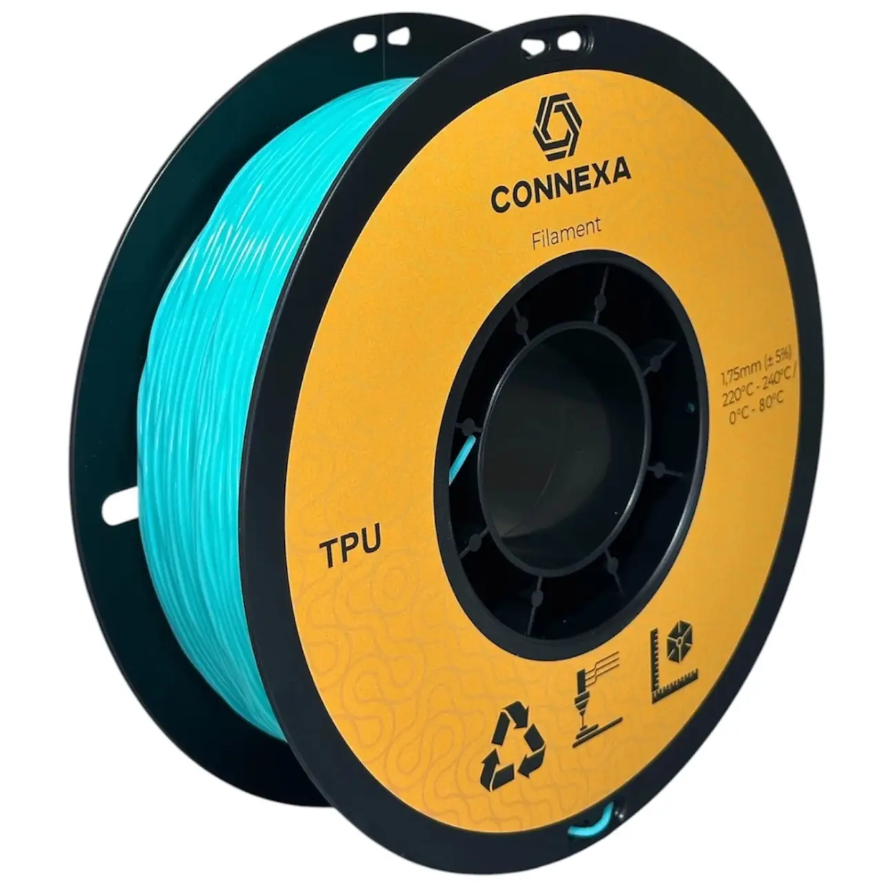 Пластик Connexa TPU 95A 1,75 мм 1 кг Lake Blue (Con_TPU_LakeBlue)