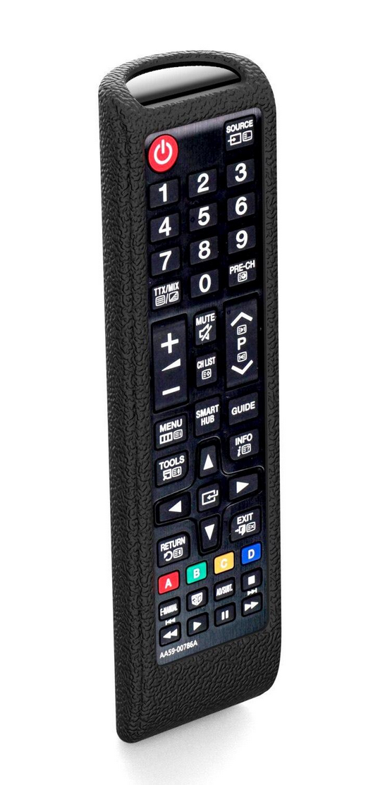 Чехол силиконовый для пульта Samsung маленький корпус Prime Tech PREMIUM Черный (3246)