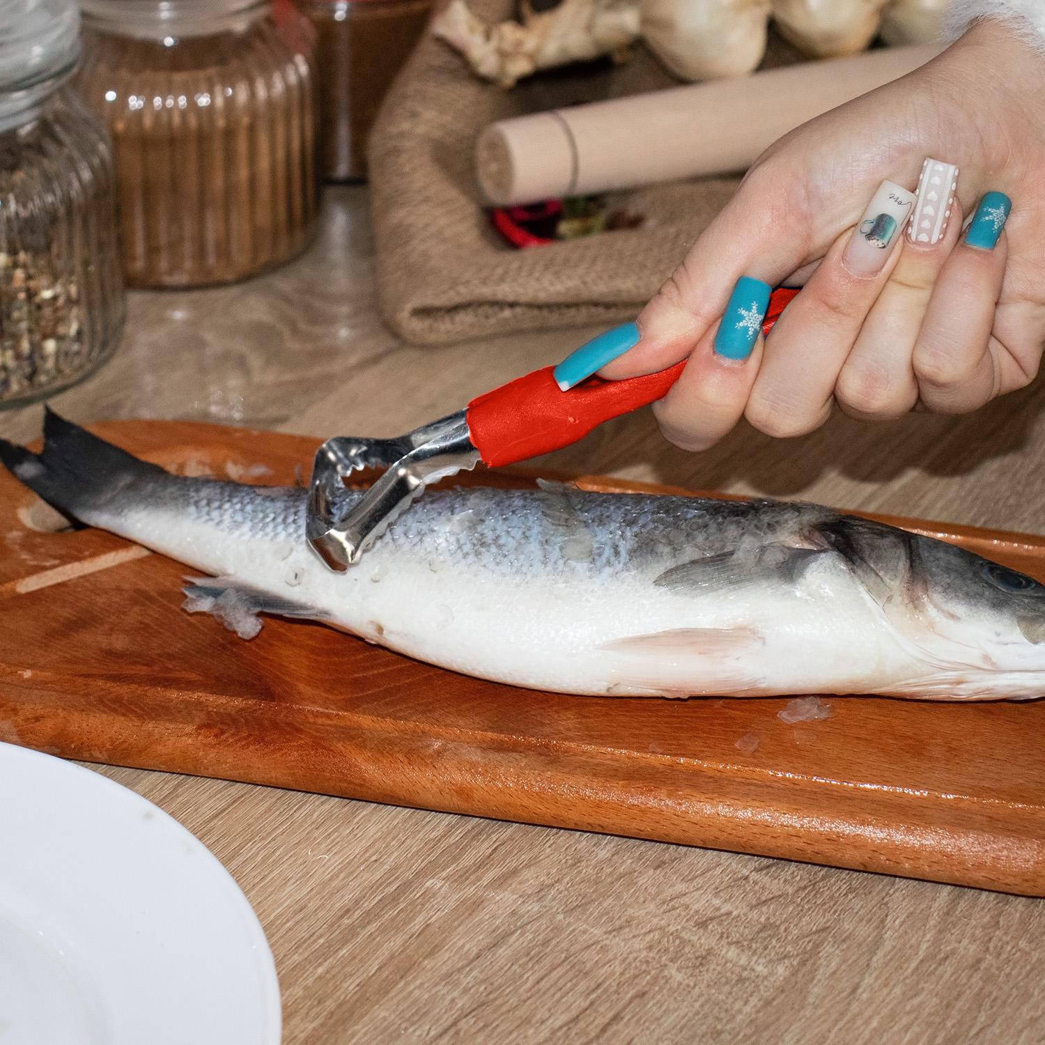 Нож для чистки рыбы с пластиковой ручкой 15 см Красный (20860035) - фото 8 Нож для чистки рыбы с пластиковой ручкой 15 см Красный (20860035) - фото 8