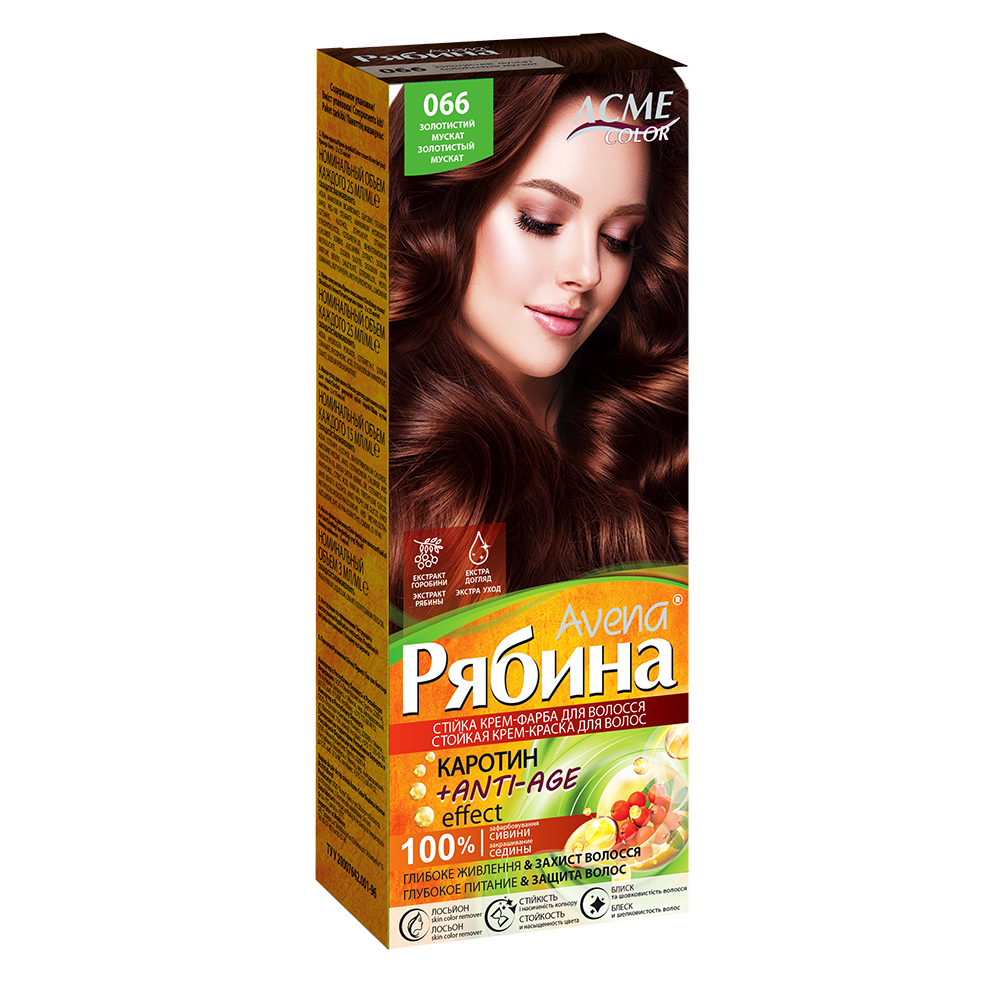 Краска для волос Acme-Color Рябина Avena 066 Золотой мускат 135 мл (1695)