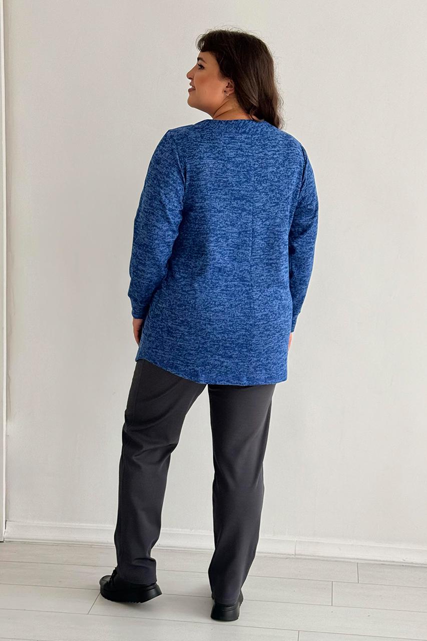 Туніка жіноча PANNI Олена трикотаж на осінь весну р. 64-66 Електрик (Р2508252250) - фото 4