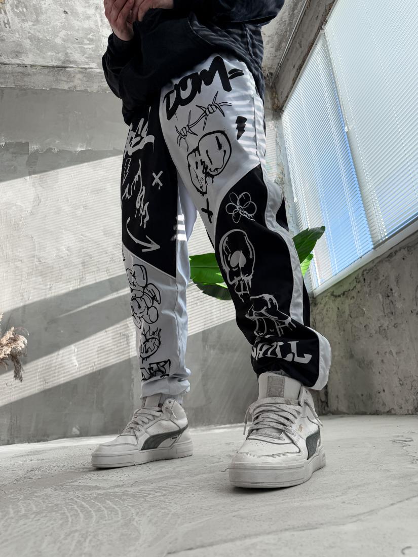 Спортивні штани 12-236 Плащівка на підкладці L Білий (37708) - фото 2 Спортивні штани 12-236 Плащівка на підкладці L Білий (37708) - фото 2