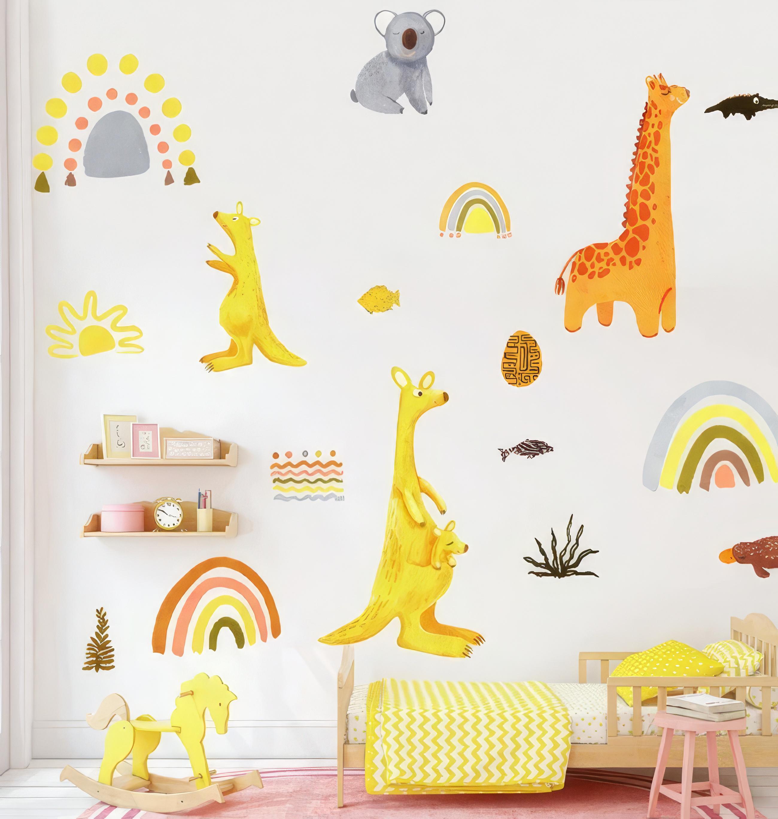 Набір вінілових наклейок декоративних Зоопарк в дитячу кімнату 30х90 см - фото 2 Набір вінілових наклейок декоративних Зоопарк в дитячу кімнату 30х90 см - фото 2