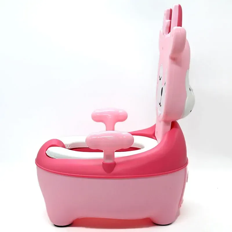 Горшок детский с мягким сиденьем Bimbo L-27302 спинка/съемный резервуар Олень (L-27302) - фото 3