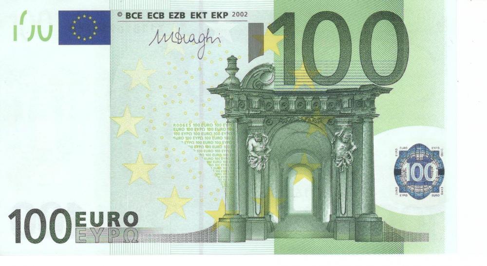 Коллекционная банкнота Германия 100 евро 2002 Х R006 UNC (Б06797)