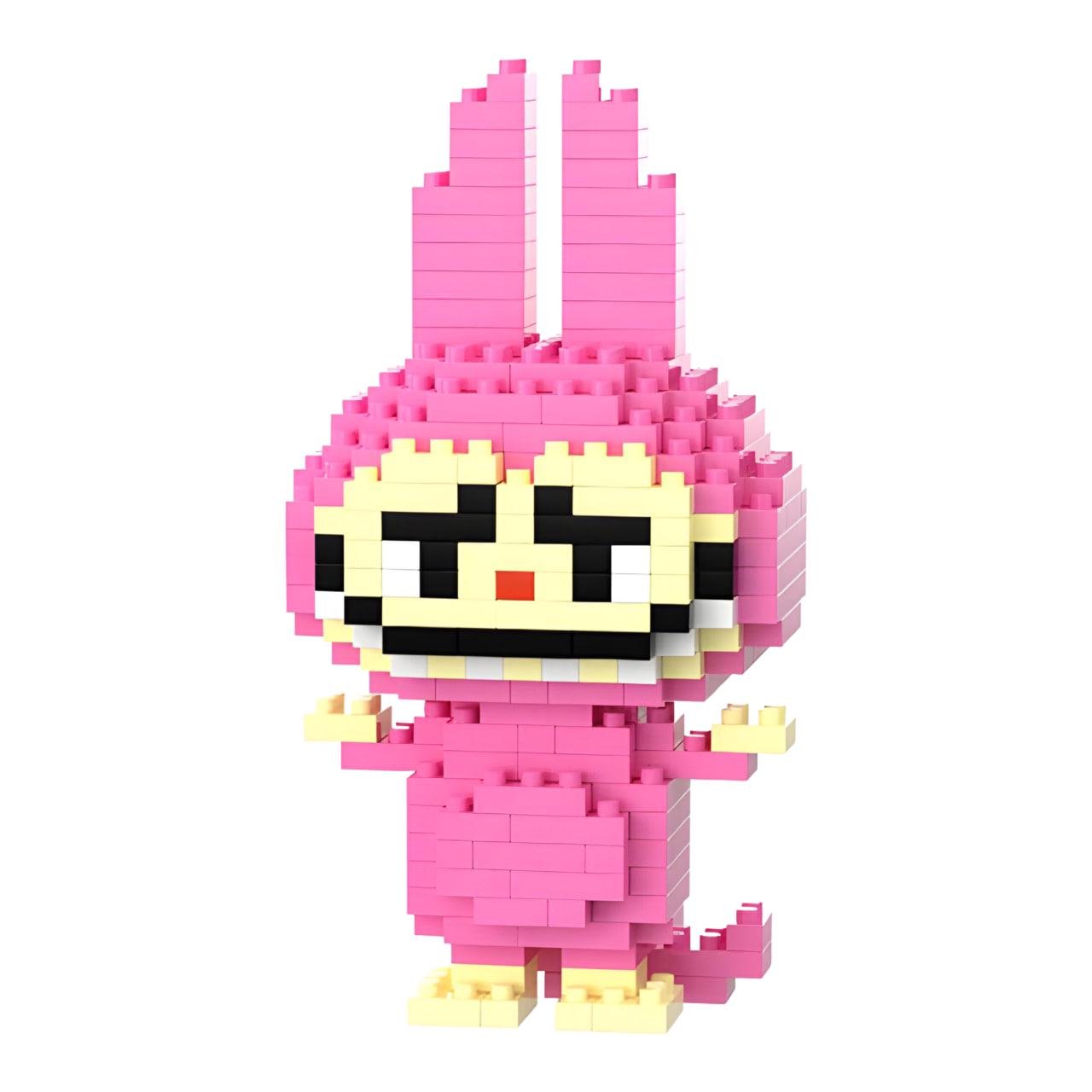 Конструктор Bricks Зайчик Лабубу 150 деталей Малиновый (2014)