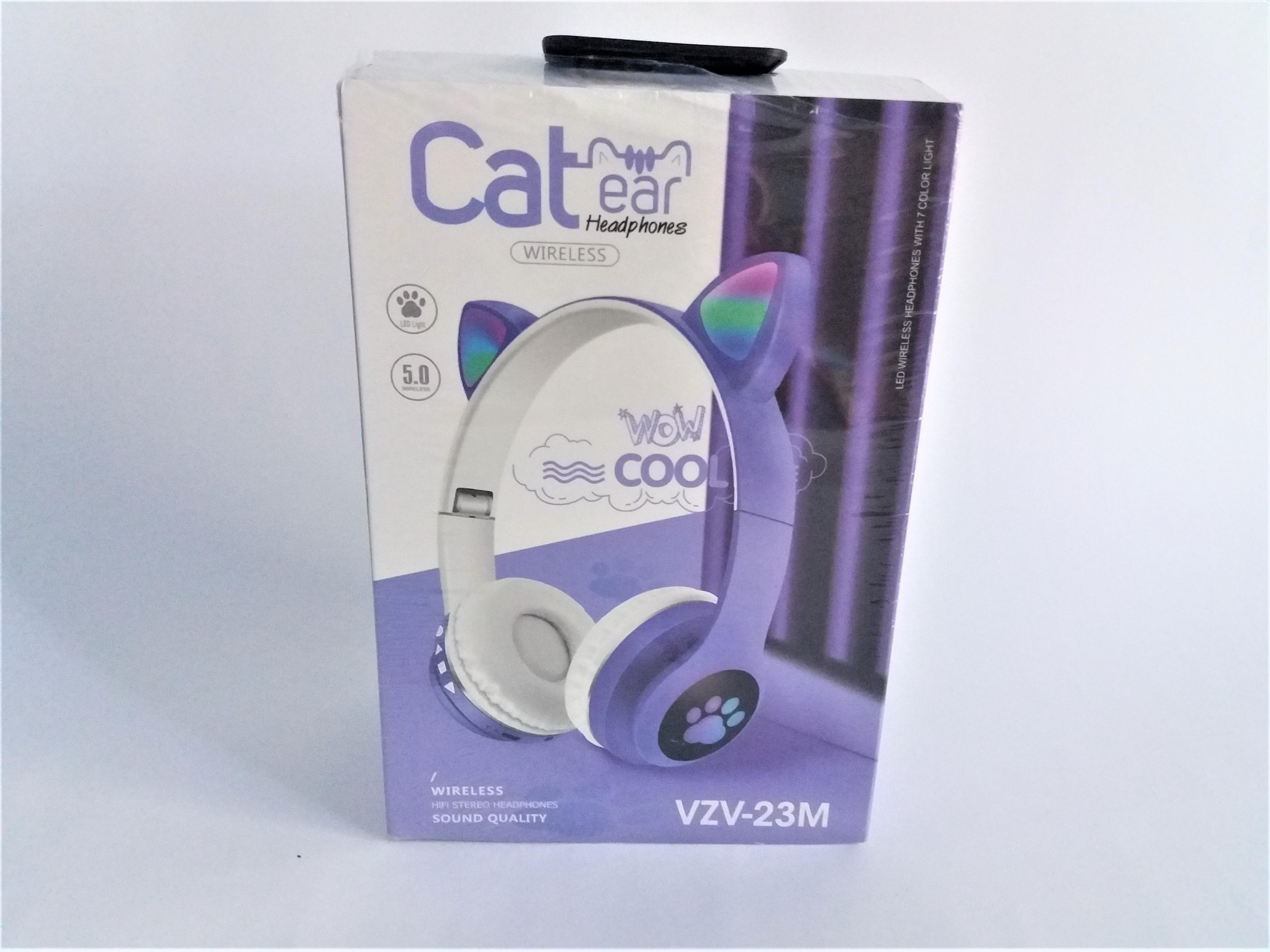 Беспроводные наушники  Cat Ear VZV-23 M с ушками и подсветкой Синий - фото 5