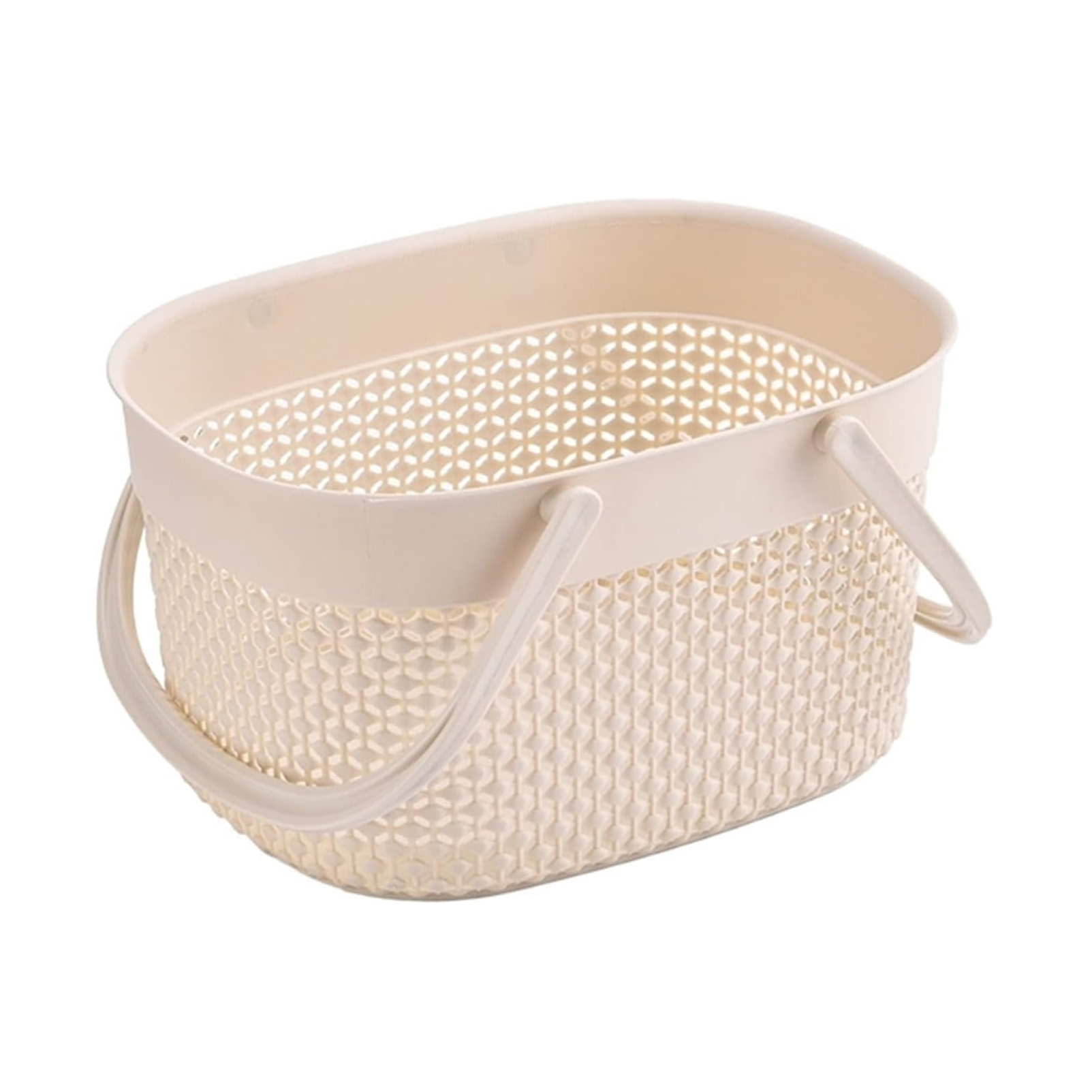 Корзина пластиковая для ванной комнаты 26х15х20 см Бежевый