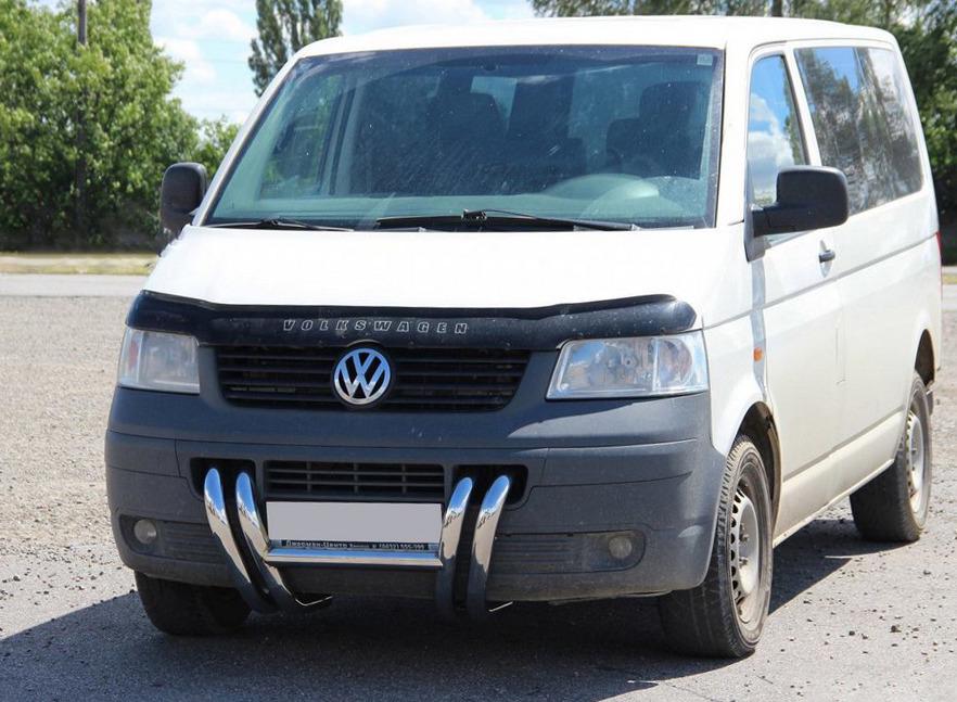 Кенгурятник ST006-03 ноздри CAN для Volkswagen T5 Transporter 2003-2010 гг. нержавеющая сталь Хром