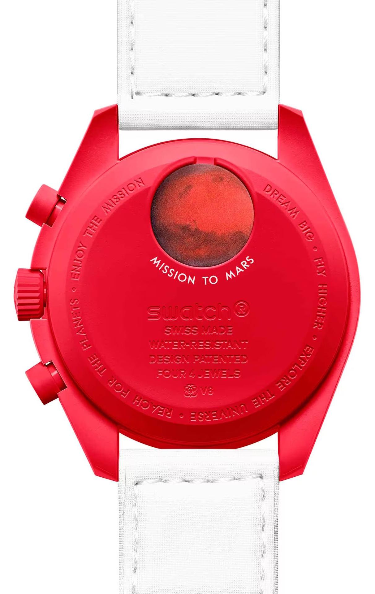 Наручные часы Swatch Omega Bioceramic MoonSwatch Collection Mission to Mars (SO33R100) - фото 2