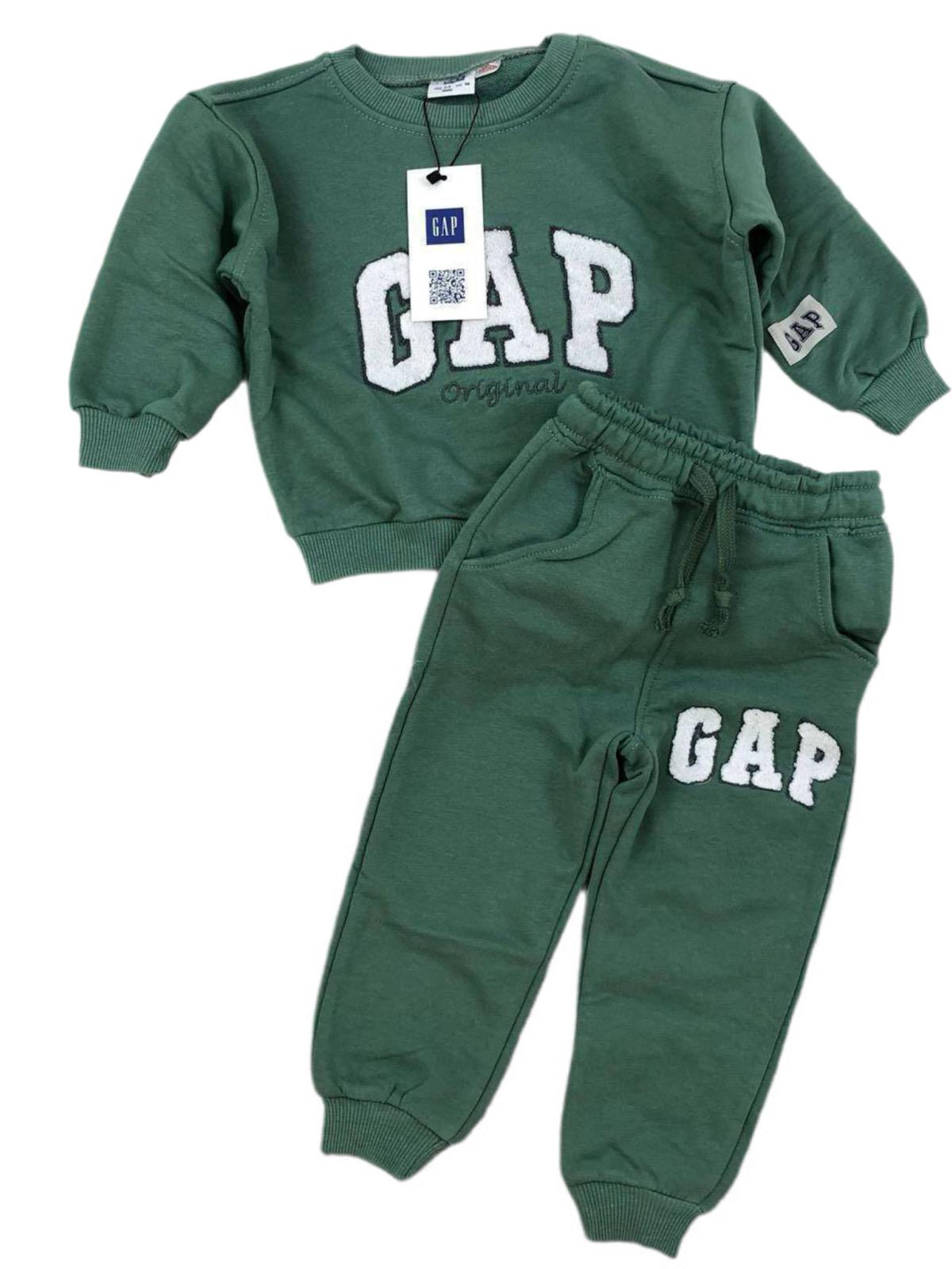 Костюм детский GAP свитшот/джогеры 7-8 лет 122 см Зеленый (24879186)