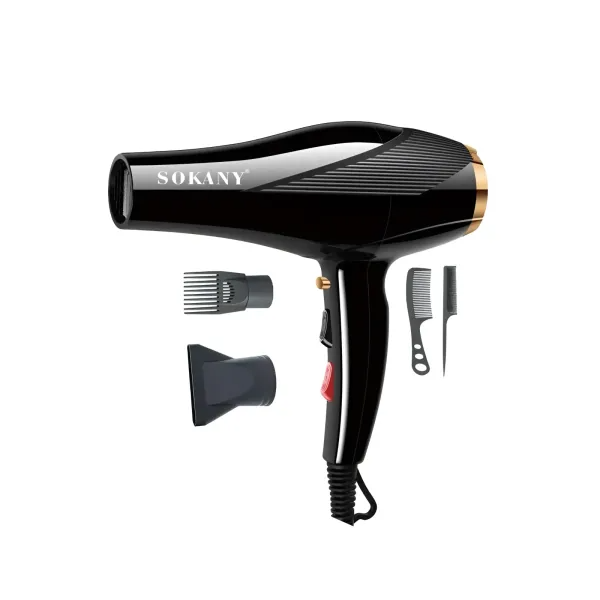 Фен для волос Sokany SK-2214 с насадками Черный (29867227)