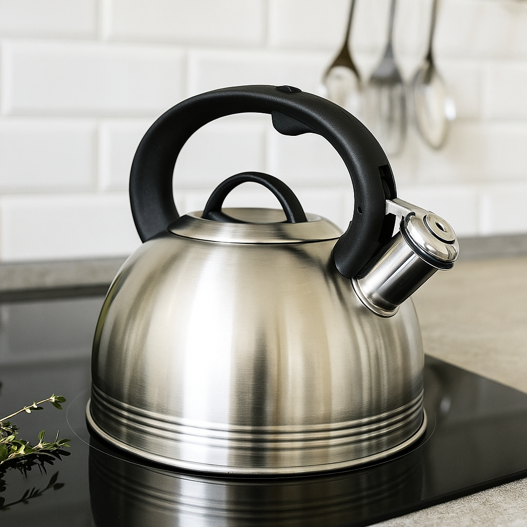 Чайник для плиты ClassicLine с свистком капсульное дно нержавеющая сталь 2,5 л (03-MH-5175) - фото 7 Чайник для плиты ClassicLine с свистком капсульное дно нержавеющая сталь 2,5 л (03-MH-5175) - фото 7