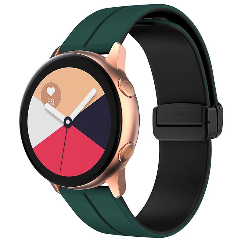 Ремешок силиконовый Classy для Smart Watch 20 мм Green/Black
