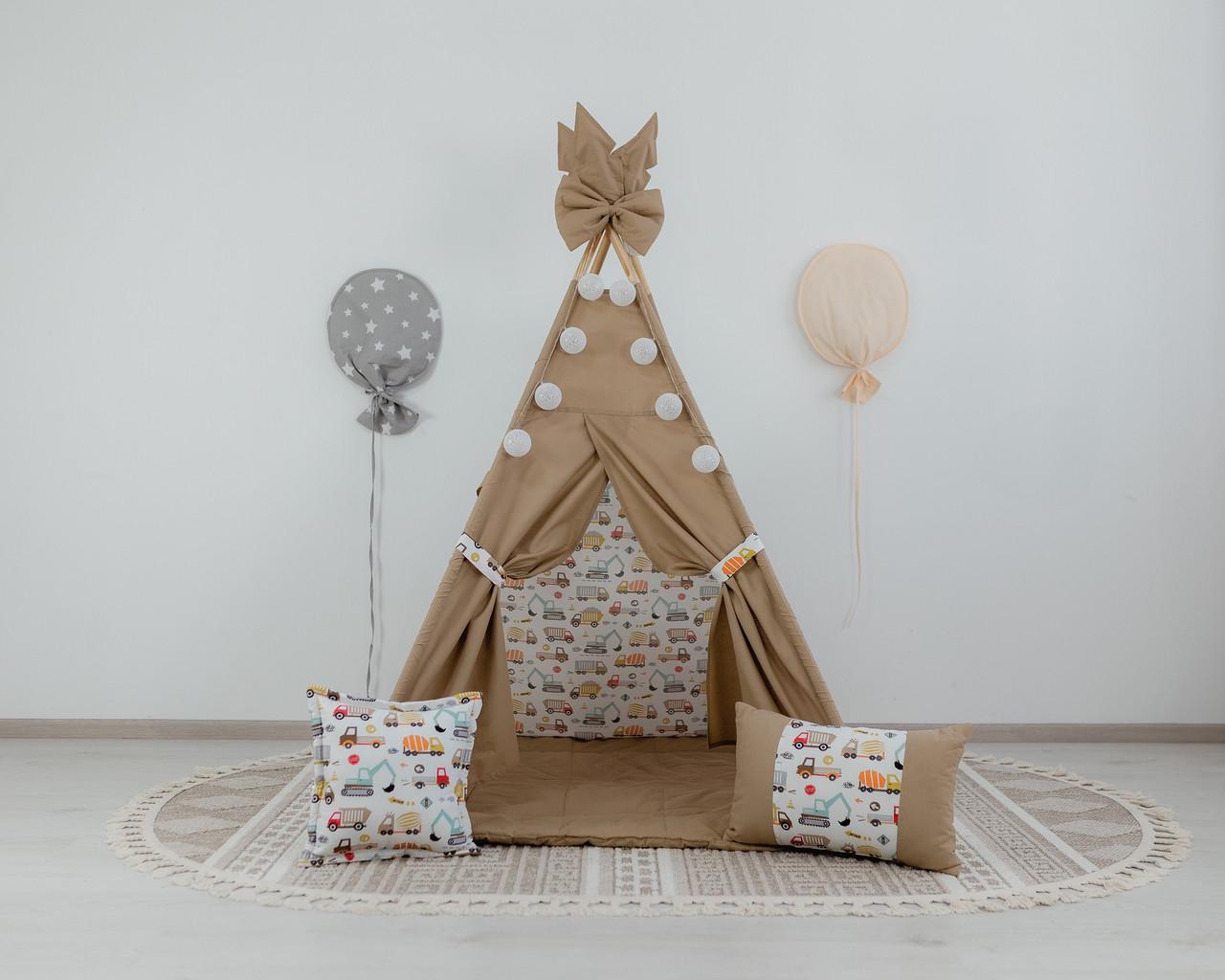 Вігвам для дитини Машинки з матрацом і подушками - фото 3 Вігвам для дитини Машинки з матрацом і подушками - фото 3