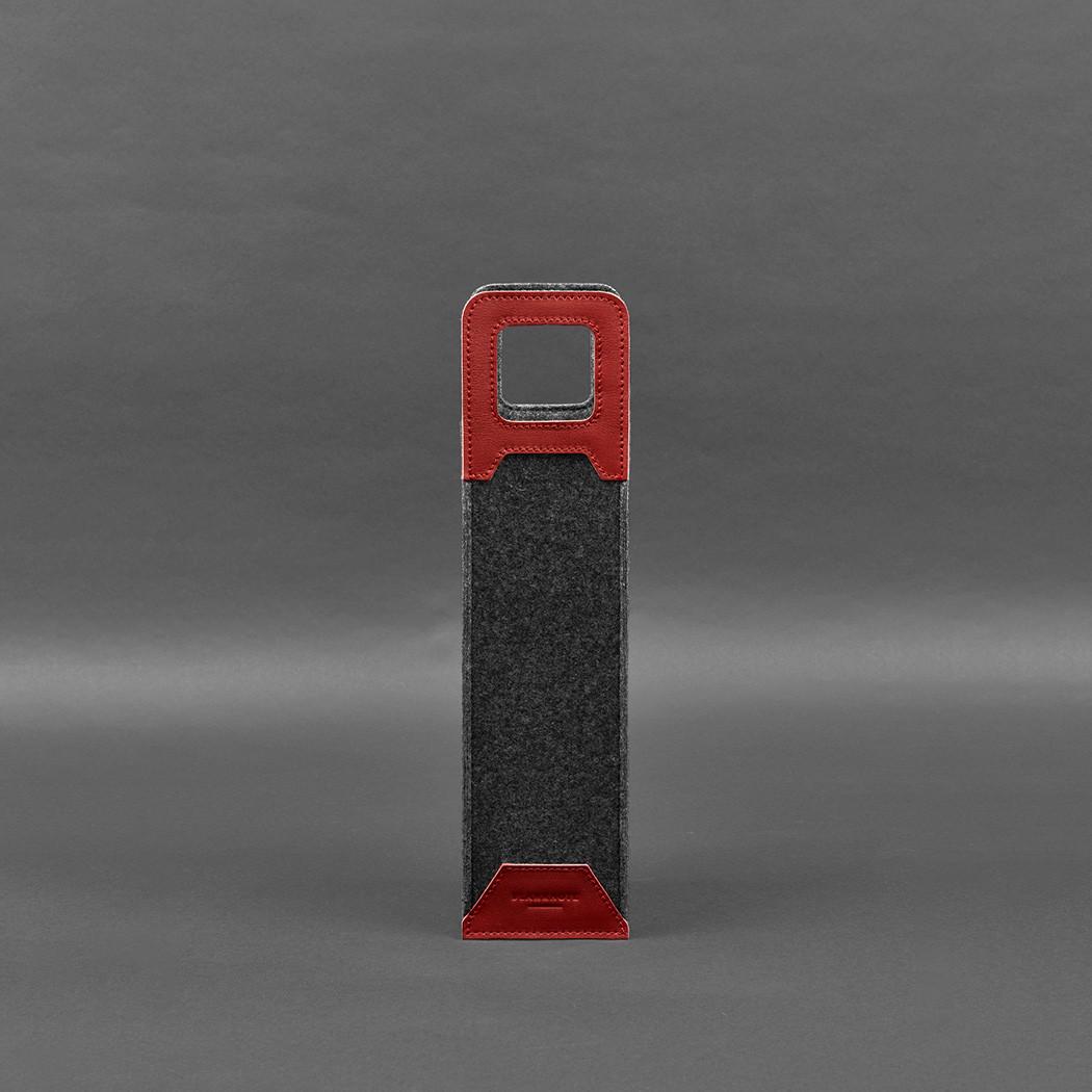 Чохол для вина 1.0 із фетру зі шкіряними вставками Краст Червоний (A-027937) - фото 6 Чохол для вина 1.0 із фетру зі шкіряними вставками Краст Червоний (A-027937) - фото 6