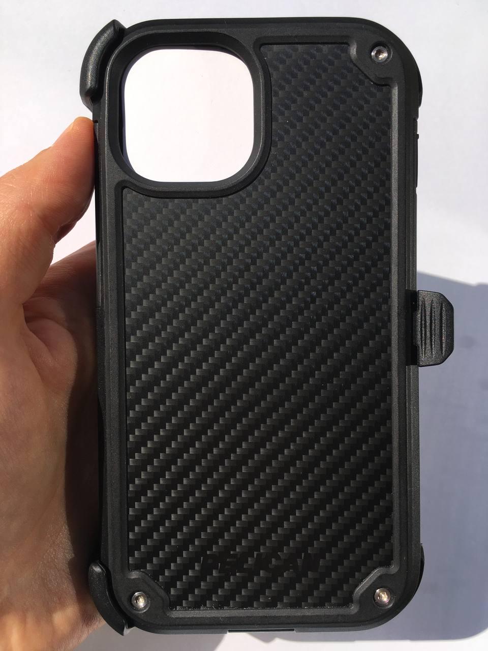 Чохол протиударний з кліпсою тактичний мілітарі Pelican Shield Kevlar для iPhone 13/14 (6.1") Black - фото 19