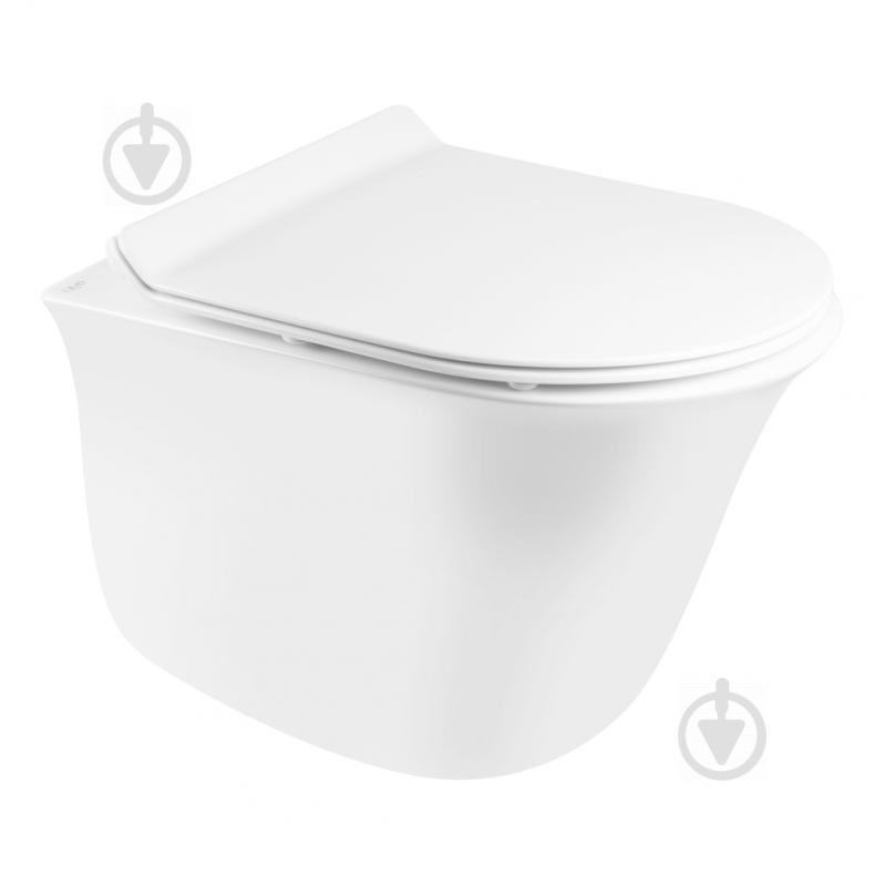 Унітаз Підвісний Qtap Virgo Безободковий З Сидінням Slim Soft-Close Qt1833051Erw