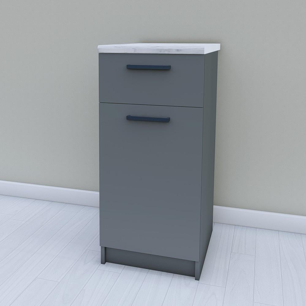 Модуль нижній для кухні без стільниці 400 мм Графіт (МП4б)