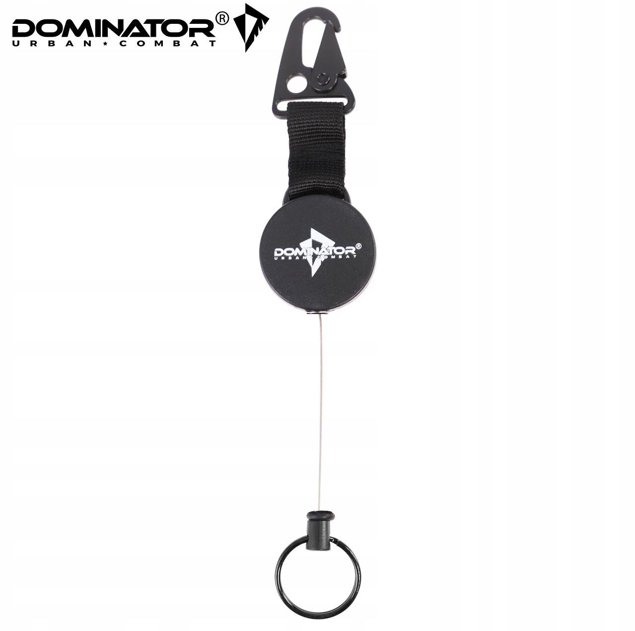 Брелок витяжний ретрактор Dominator з карабіном і сталевим тросом 60 см Чорний (2251) - фото 6 Брелок витяжний ретрактор Dominator з карабіном і сталевим тросом 60 см Чорний (2251) - фото 6