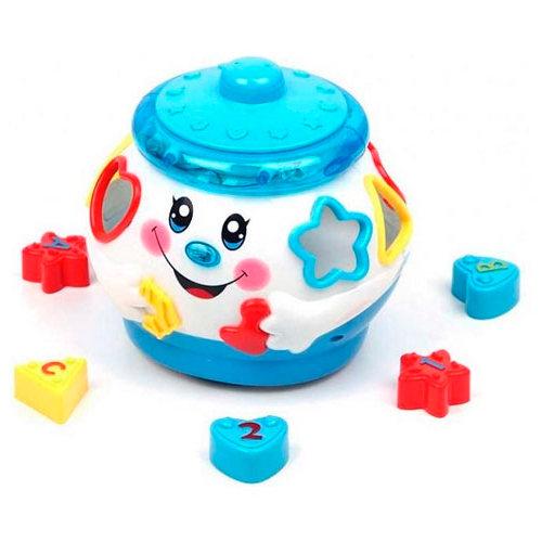 Іграшка розвиваюча TK Group Музичний горщик українська озвучка Білий/Блакитний (66811)